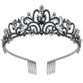 Didder Tiaras for Women, Black Crystal Crowns for Women Princess Crown Tiaras and Crowns for Women Girls Women's Headbands Halloween Christmas Bridal Wedding Prom Birthday Party Gift