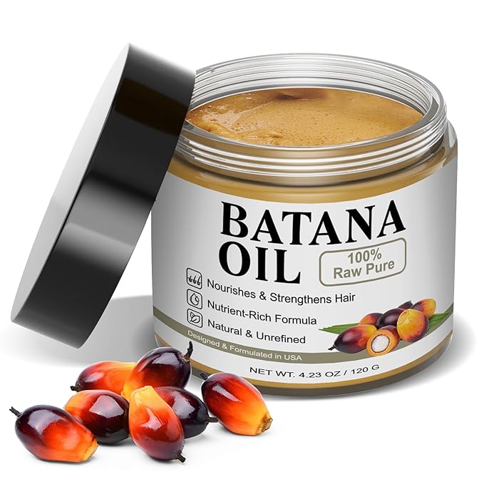 Dr. Sebi 100% RAW Batana Oil – Unrefined & Natural Batana Oil for Hair Growth, Boosts Thickness & Shine, Repairs Damage, Reduces Hair Loss, Fights Frizz & Split Ends For Men & Women 4.23 Fl Oz