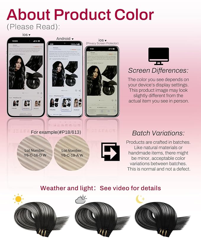 Moresoo Silver Grey Hair Extensions Real Human Hair Clip ins Balayage Black to Silver Double Weft Human Hair Clip in Extensions Short Straight Hair Extensions for Women 80g/5pcs 14in