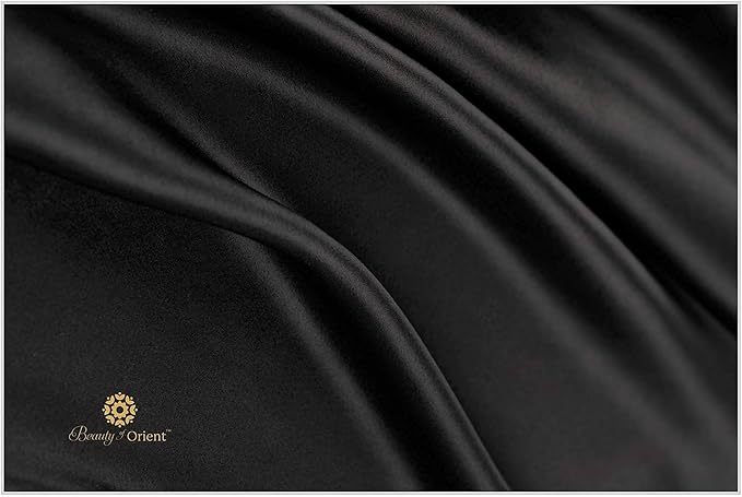 100% Pure Mulberry Silk Pillowcase for Hair and Skin, 19 Momme Both Sides, Hidden Zipper, Natural Hypoallergenic Silk Pillow Case - Best Sleep (1pc Standard - 20" x 26", Midnight)