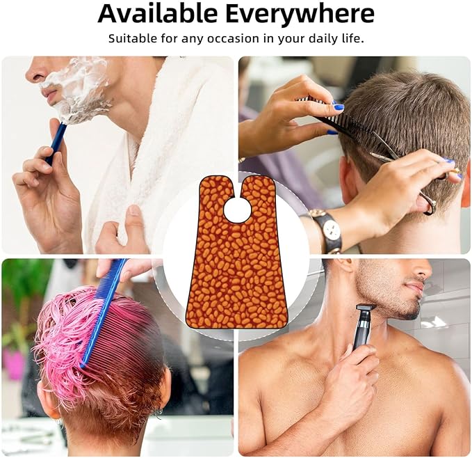 Beard Trimming Catcher Apron, Waterproof Non-Stick Grooming Bib for Shaving, Ideal for Men Dad Father’s Day, Baked Beans Shave Bib