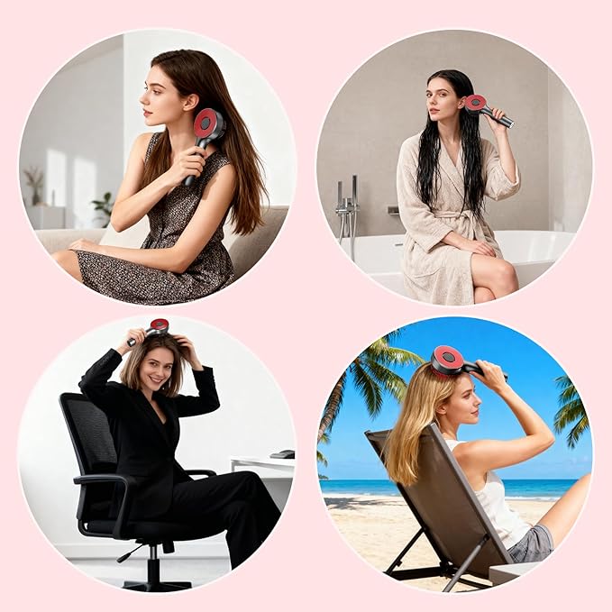 4 in 1 Hair Scalp Massager Hair Growth Oil Applicator, Electric Scalp Massager for Men & Women, IPX7 Waterproof Electric Head Massager