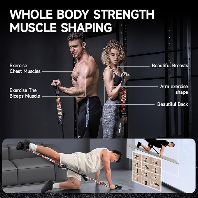 Innstar Multi-Function Resistance Bands for Working Out, Push Up Exercise Bands Resistance Bands Set for Bench Press Gym Equipment, Home Workout, Travel Portable