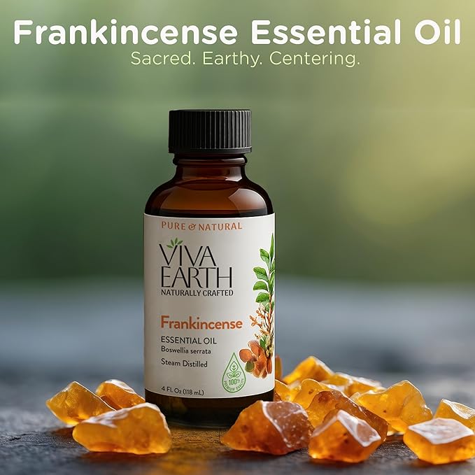 Frankincense Essential Oil – Pure and Natural Boswellia Oil for Diffusers, Skin Care, Hair and Scalp Blends, Massage, Soap and Candle Making, DIY and Home Fragrance – with Dropper, 4 oz