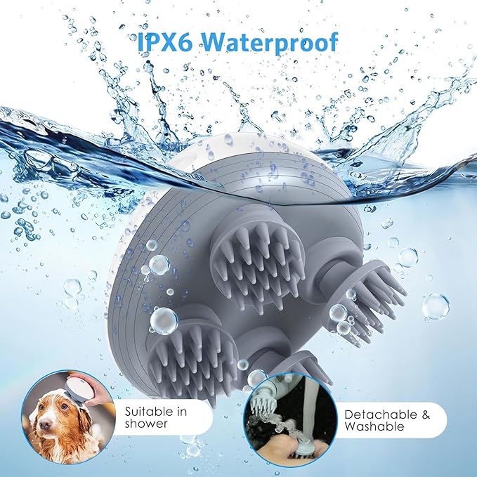 Cat Massager, Electric Scalp Massager, Head Massager with 4 Massage Heads, Back and Scalp Massager Relieving Tight Stiffness Muscles, Promote Bonding