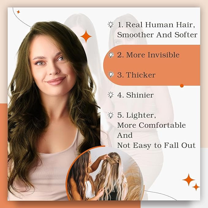 Full Shine Invisible Tape in Human Hair Extensions Color 3 Dark Brown Hair Extensions Tape in Seamless Tapes in Extensions 16Inch Soft Silky 50Gram Natural Straight Hair 20Pcs Remy Hair Extension