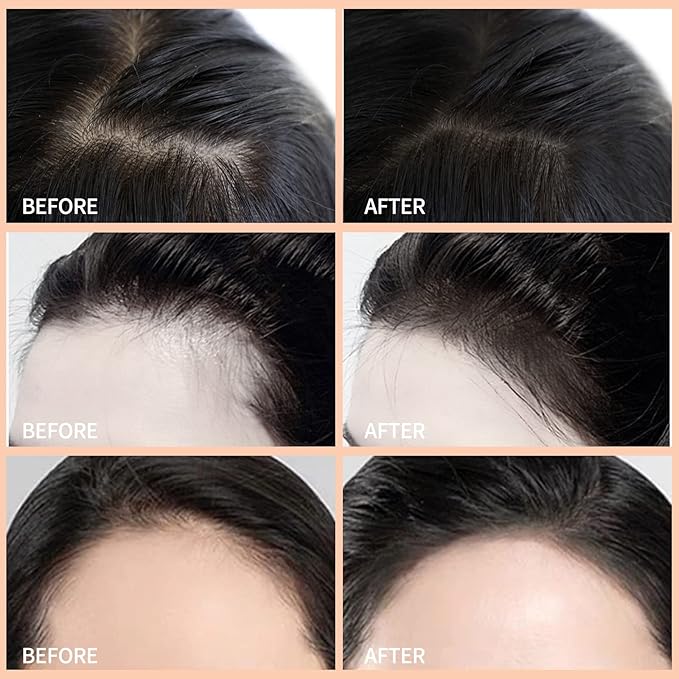 Boobeen Hair Shadow Powder Kit, Roots Touch-Up Powder Cover Hair Color, Temporary Concealer with Brush for Gray Root