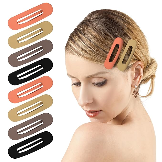 Small Flat Hair Clips for Women Lay Down Clips for Thin Hair Accessories 8pack