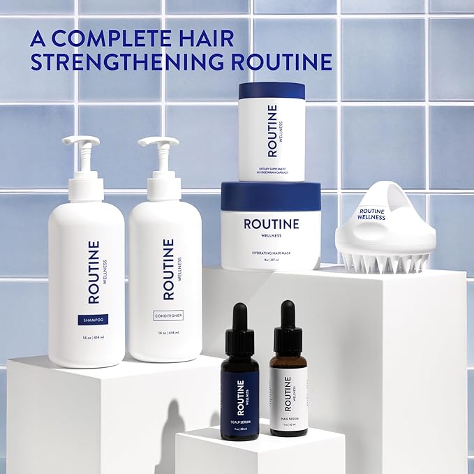 Routine Wellness Anti-Thinning Volumizing Shampoo for Thinning Hair & Hair Loss - Grow Your Confidence with Biotin & DHT Blockers - 14 oz Shampoo - Lilac & Winter Rose