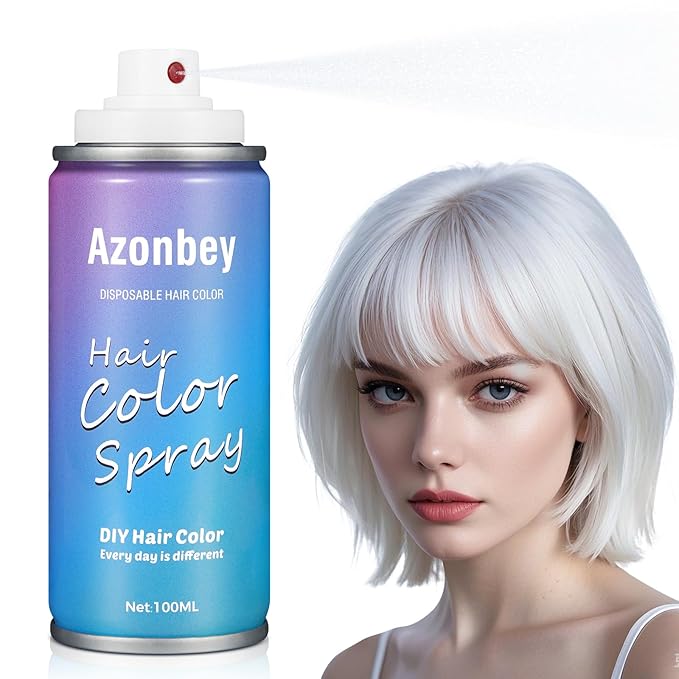 Halloween Hair Spray,Temporary Hair Color Spray for Women Kids Men,Washable Hairspray,Colored Hair Spray,Color Hairspray for Halloween,Party,Cosplay,Christmas Day (06#White)
