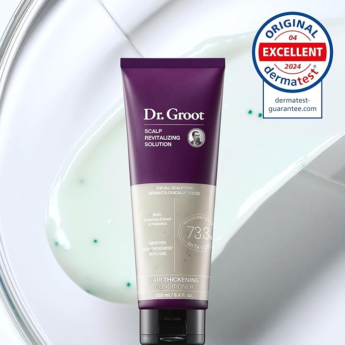 Dr. Groot Hair Thickening Conditioner For Hair loss, Thinning Hair, Korean Hair Care, Biotin Scalp Treatment, Clinically Tested, Thicker Hair, Reduces Oil