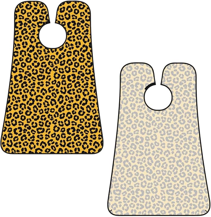 Men's Shaving Accessory Wild Animal Cheetah Leopard Print Yellow, Waterproof Beard Apron with Hair Catcher & Suction Cups