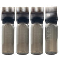 4 PCS Root Comb Applicator Bottle,Hair Oil Applicator Bottle for Hair Dye Shampoos Salons.6oz(black)