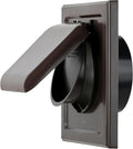NO-PEST VENT, Exclusive Dual Door Dryer Vent Cover Outdoor 4 inch with Collar, Made in USA w Highest UV Resistant Plastic in any Outdoor Vent Cover (Brown, 4" Plastic WIth Collar)
