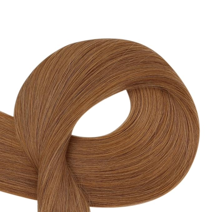 Full Shine Tape ins Human Hair Extensions 20 Inch Hair Extensions Real Human Hair Color 330 Orange 50Gram Remy Seamless Skin Weft 20Pcs Double Sided Tape ins Add Length for Women