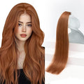 Sunny Hair Tape in Hair Extensions Real Human Hair Invisible Remy Hair Extensions Tape ins for Women Copper Red 12 inch 20Pcs