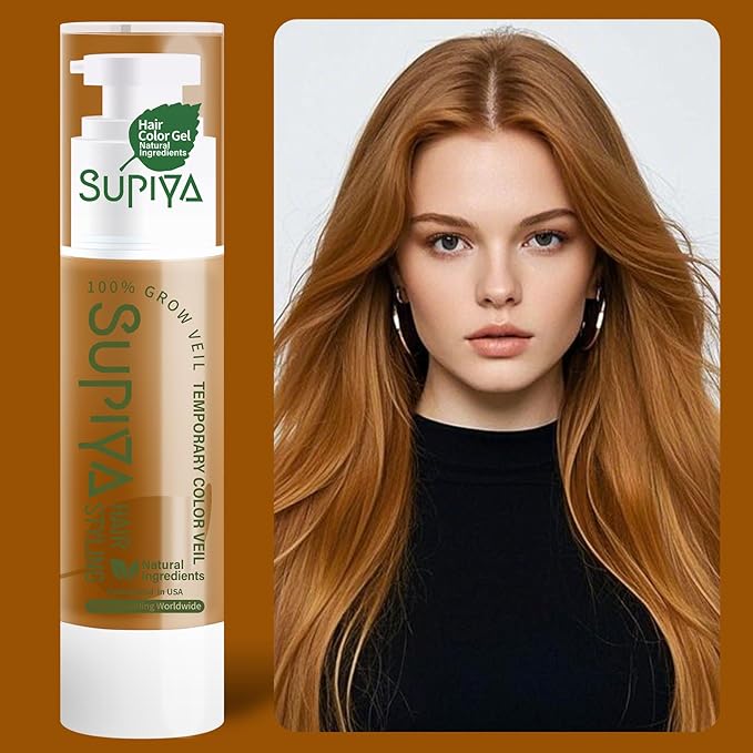 Temporary Hair Styling Color Serum, Green Blue Purple Red Hair Dye Color Gel Washable Natural Instant Hair Color Wax for DIY Hairstyle for Kids Men Women(Brown#44)