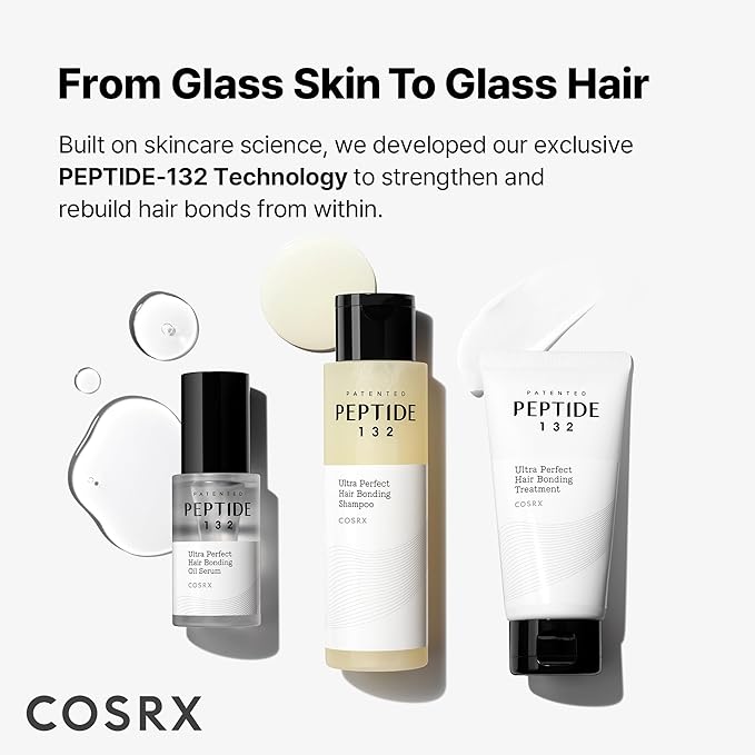 COSRX PEPTIDE 132 Hair Bonding Repair Treatment - Deep Conditioner Hair Mask for Damaged, Dry Hair, Repairs Breakage & Split Ends, For All Hair Types, Stocking Stuffers – 4.05 fl oz