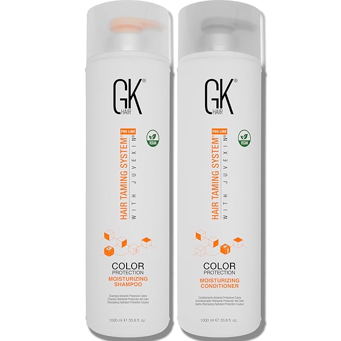 Moisturizing Shampoo and Conditioner Hydrate Set for Colored Treated Hair Keratin Treatment Cleansing Dry to Normal Sulfate Paraben Free All Hair Types for Men and Women By GK HAIR - (2 X 33.8 Oz)