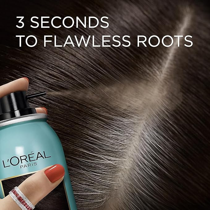 L'Oreal Paris Magic Root Cover Up Gray Concealer Spray Medium Brown 6 oz (3 pack)
