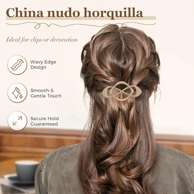4 Pack Vintage French Barrette Hair Clips, 2026 New Hair Clip Accessories for Women, Strong Hold No Slip Styling (Style D)