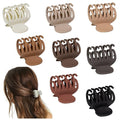8PCS Claw Clips for Thin Hair Women, 1.6" Small Claw Clips Matte Medium Hair Claw Clips for Fine Thick Hair Strong Hold Double Row Teeth Hair Clips Cute Jaw Clamps (Warm Color)