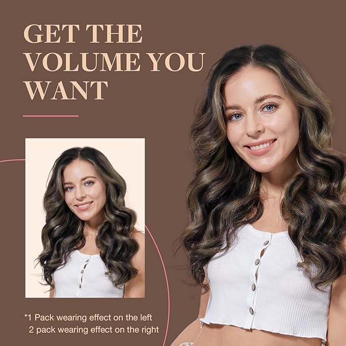 GOO GOO Clip in Hair Extensions Real Human Hair, Remy Human Hair Extensions Clip ins for Women, Natural Human Hair, 26 Inch 180g 7Pcs, 1B/16/1B Balayage Natural Black to Light Blonde