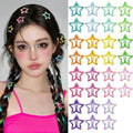 Star Hair Clips Multiple Colors Snap Hair Barrettes Non Slip Star Hair AccessoriesMetal Hair Clips for Girls Women -30 PCS 1.18"
