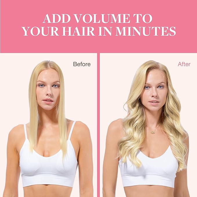 GOO GOO Clip in Hair Extensions Real Human Hair, Remy Human Hair Extensions Clip ins for Women, Natural Human Hair, 22inch 160g 7Pcs, #18D/22F Dirty Blonde Highlights