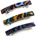 Fsmiling Hair Barrettes for Women French Hair Barrette Clip Small Acetate Hair Clips Barrette No Slip Hair Accessories 3-Pack