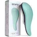 Crave Naturals Glide Thru Detangling Hairbrush That Glides Through Tangles for Wet, Dry and Damaged Hair - Gentle Detangler Styling Tool for Adults, Kids, Men and Women - 7.5 x 3 in, Turquoise