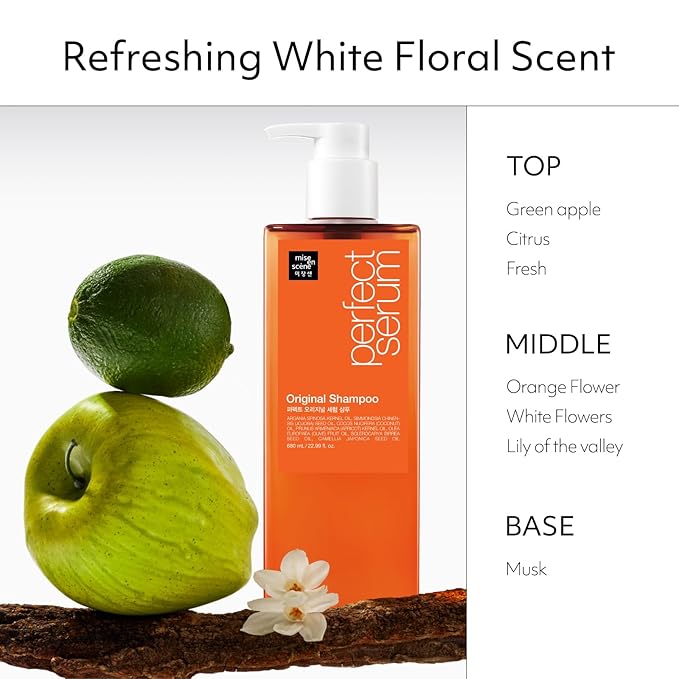 Mise En Scene Perfect Serum Original Shampoo For Damaged Hair - KoreanShampoo with Moroccan Oil, Jojoba Seed, Damage Care MoroccanOil HairProducts | 22.99 Fl Oz