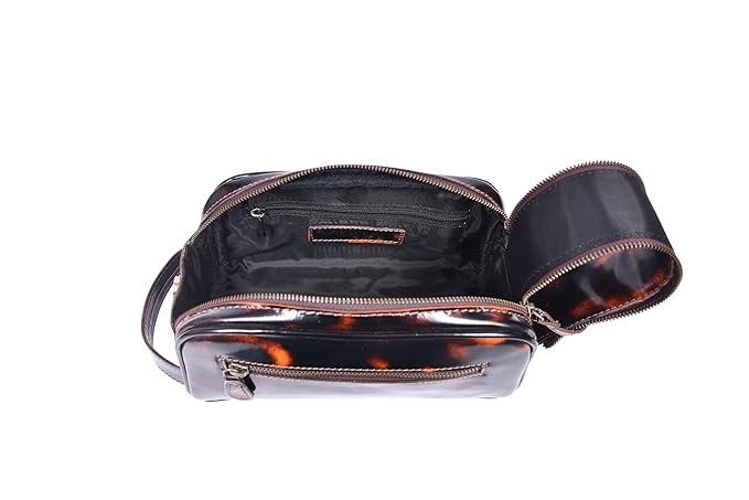 10" Premium Leather Toiletry Travel Pouch With Waterproof Lining | King-Size Handcrafted Vintage Dopp kit By Aaron Leather Goods (Canary Brown)