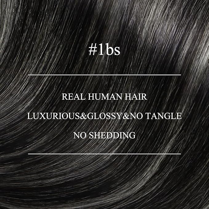 YoungSee Nano Ring Hair Extensions Black Ombre Nano Hair Extensions Real Human Hair Ombre Black to Silver Nano-Bead Hair Extension Human Hair Balayage Silver 1g/s 50g 20inch