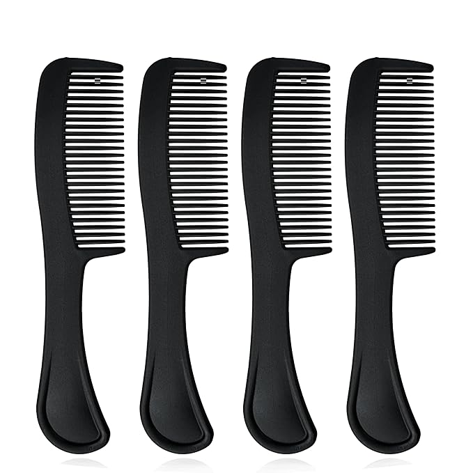Bulk Hair Combs, Combs Individually Wrapped, Hair Combs in Bulk for Women, Kids, Hotel, Airbnb, Shelter, Homeless, Charity, and Church (Black) (5.9 inches, 250, Count)