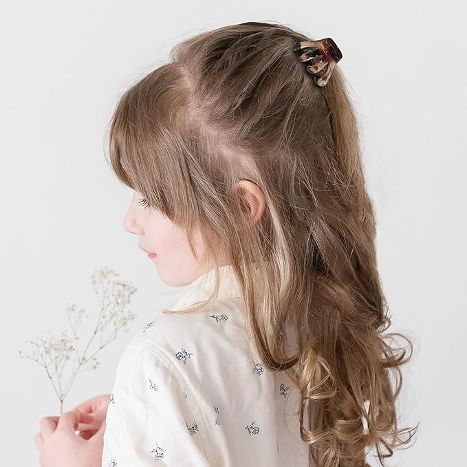 9 PCS Octopus Hair Clips 4cm Medium Small Hair Claw Clips Amber Hair Aceessories Nonslips, Strong Grips for Women Girls Thin to Thick Hair Pack Hair, Design Hairstyles.