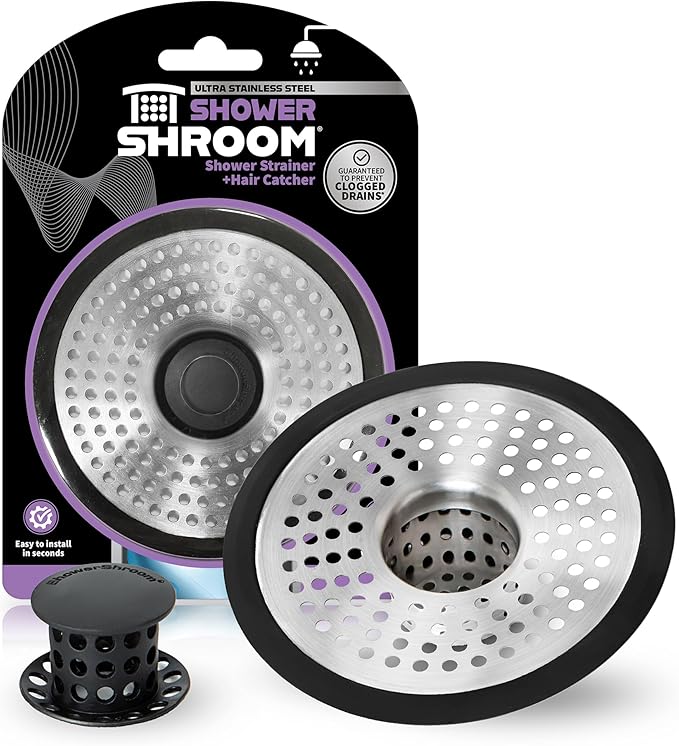 ShowerShroom SHSULT755 Ultra Revolutionary Shower Hair Catcher Drain Protector, No Size, Stainless