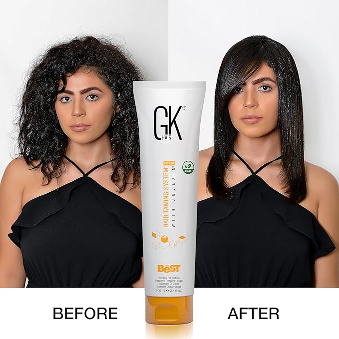 Keratin Hair Treatment Frizz Control Salon Smoothing Long Lasting Cream for All Frizzy Free Curly Dry Damaged - Professional Brazilian Complex Blowout Straightening For Silky Smooth - 3.4 Ounce