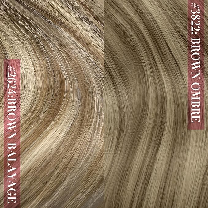 YoungSee 130G Invisible Wire Hair Extensions for Women Brown Blonde Human Hair Wire Extensions Balayage One Piece Hair Extensions Real Human Hair Walnut Brown with Blonde Soft Hair 20 Inch