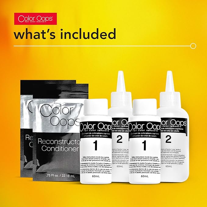 Color Oops Extra Conditioning Hair Color Remover and Reconstructor Conditioner Bundle, 2 Pack, Hair Dye Remover Processes in 20 Minutes, Safely Removes Permanent & Semi-Permanent Dye