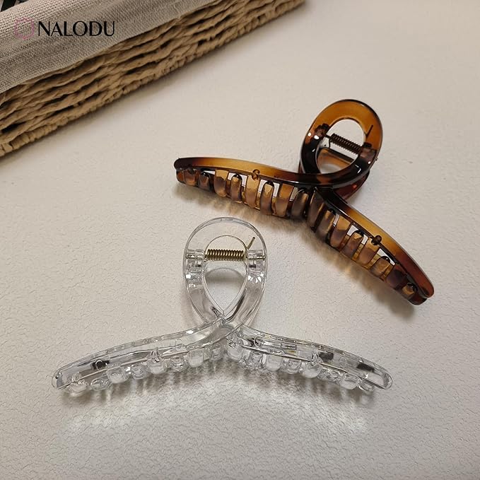 5 Inch Hair Claw Clips Extra Large No Slip Big Matte Jaw XL Clip for Thick Curly Long Hair Women, 4 Pack