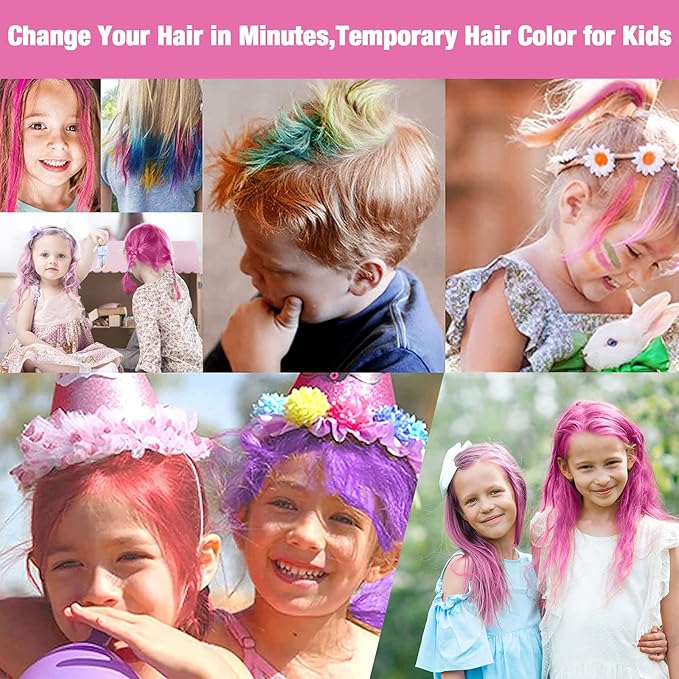 Temporary Hair Color for Kids Pink, Ultikare Hair Wax Color Dye for Dark Hair Instant Colored Hair Gel Hairstyle Wax Cream Mud Pomade 3.4 Oz Girl Gifts, Party, Cosplay & Halloween