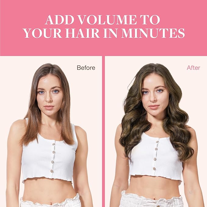 GOO GOO Clip in Hair Extensions Real Human Hair, Remy Human Hair Extensions Clip ins for Women, Natural Human Hair, 14inch 110g 7Pcs, 2C/4E/6C Brown Sugar Swirl Highlights