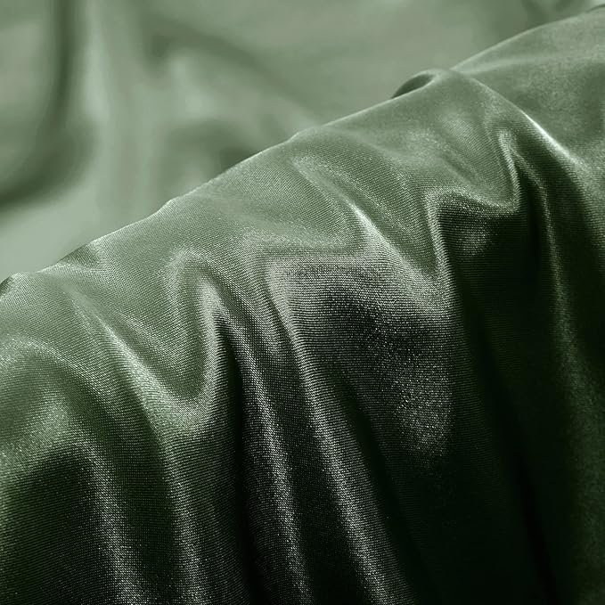 Aormenzy Satin Pillow Cases for Women King Size Set of 2, Woodland Green Satin Pillowcase for Hair with Envelope Closure Silky Pillow Covers Wrinkle, Fade Resistant (20x40 Inches)