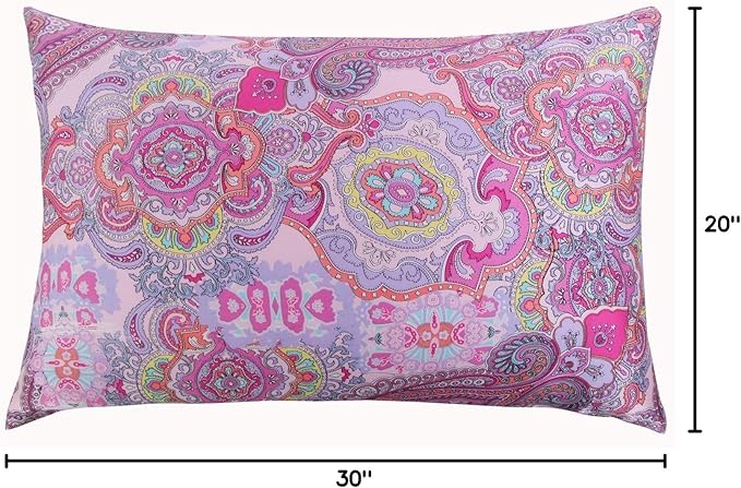 SLPBABY Silk Pillowcase for Hair and Skin with Hidden Zipper Print (Queen, Pattern8)