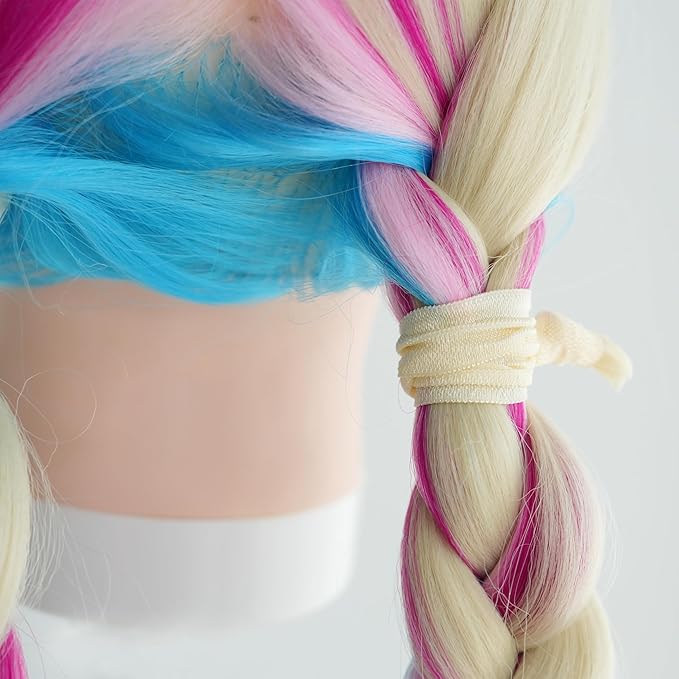 MEEDEE 100 Pack Beige Color Hair Ties For Women No Crease Soft Elastic Ribbon No Damage Beige Hair Ties Knotted Ouchless Hair Ribbon Yoga Hair Ribbons Elastic Bracelets