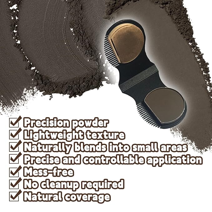 Root Touch Up Powder Hair Color Dark Brown, Root Cover Up Hair Powder for Women Scalp Concealer, HairlinePowder for Women GrayHair