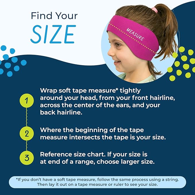 Earvolution Ear Band-It Ultra Swimming Headband for Kids and Adults - Invented by Ear, Nose, and Throat Physician - Custom Anti-Slip Grip Neoprene Maximizes Protection, 12 Color Options, 3 Sizes