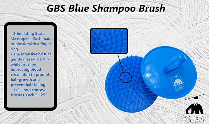 Shampoo Scalp Massage Brush (1 Blue Brush) 8 Pack