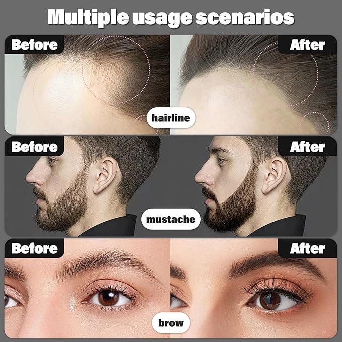 Root Touch Up Hair Color Powder For Concealing Hair Loss and Thinning, Gray Hair Shadow Powder Root Cover Up Hairline Powder For Women Men Eyebrows, Beard Line (Dark Brown, 0.35 Ounce)